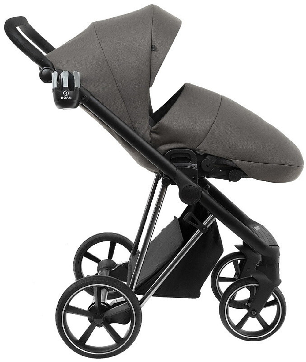 Детская коляска Roan Sol Luxury 3 в 1 с автокреслом Tutis Elo Lux EduSky Black RSL/4051 Taupe/Nikiel