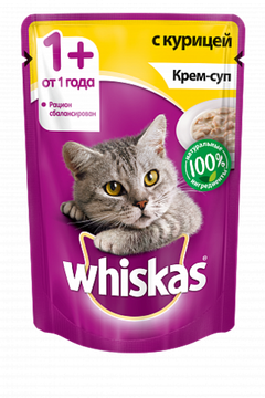 Whiskas пауч крем-суп с курицей 85 гр