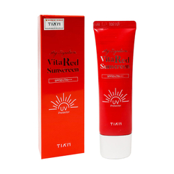 TIAM My Signature Vita Red Sunscreen SPF50+/PA+++ солнцезащитный крем для сияния кожи