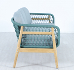 Диван деревянный трехместный Tagliamento Cambria, натуральный, мальмо