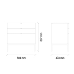 Комод с 3 ящиками (белый) ENZA HOME LEGATO EH59505