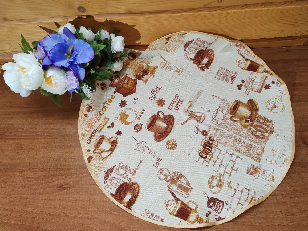 Полотенце кухонное, круглое, 2 шт, вафельное полотно