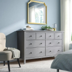 Комод - IKEA HEMNES/ХЕМНЭС ИКЕА, 96х50х160 см, серый