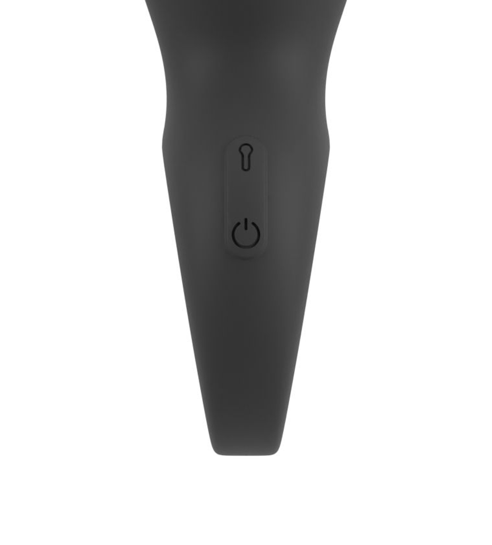 Черный вибратор для точки G с функцией расширения - 18,1 см. (Цвет: черный)