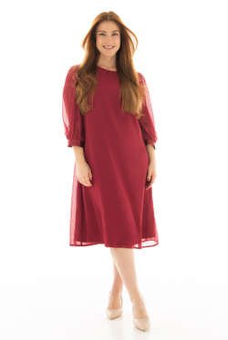 Платье женское 3452зпб, бордовый #295Бор053452зпб