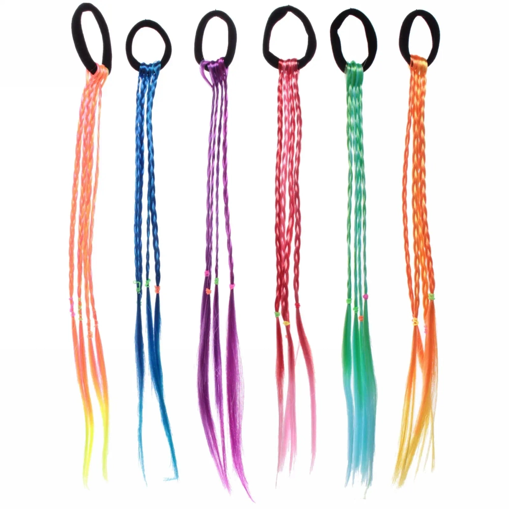 Афрокосички на резинке «Фантазия» 42 см, 10гр (4 шт), Мультицвет