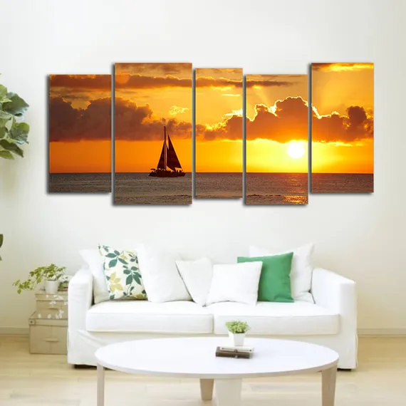 Модульная картина "Острые грани заката"