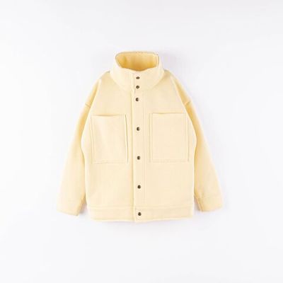 Cotton fleece shirt jacket for teens - BUTTER