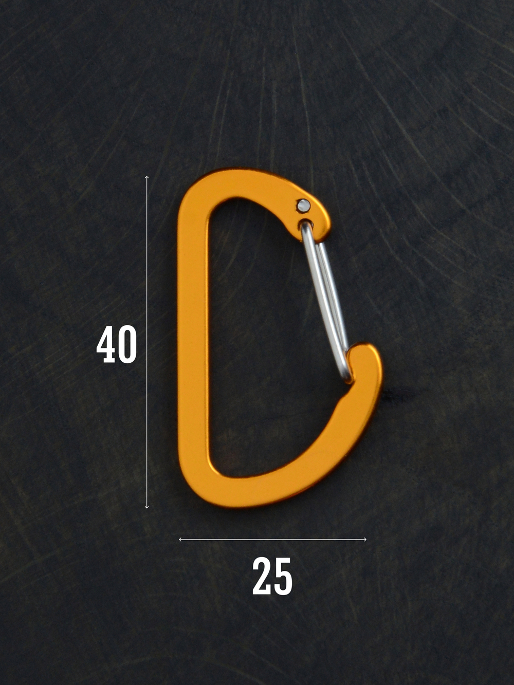 В АССОРТИМЕНТЕ 5 карабинов вспомогательных до 8 кг алюминий 40х25 мм