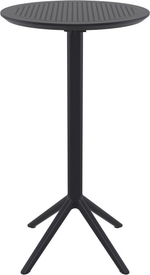 Стол пластиковый барный складной Siesta Contract Sky Folding Bar Table 60, черный