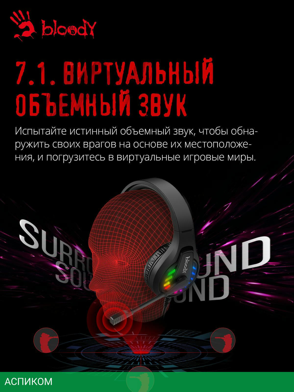 Наушники A4Tech Bloody G230 черный