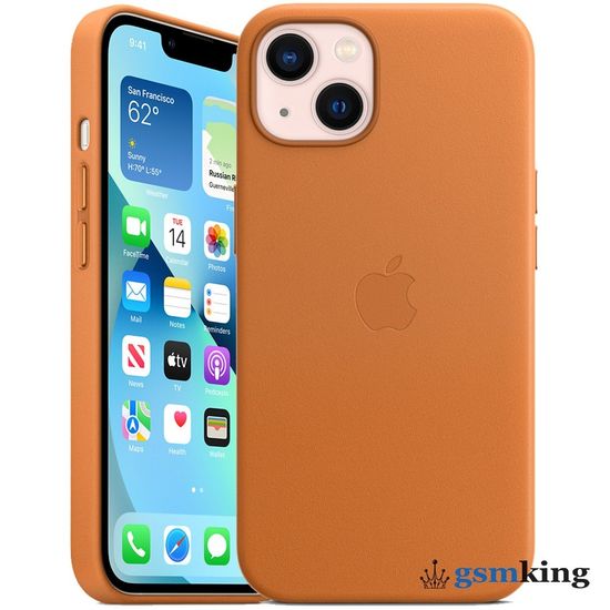 Apple Leather Case with MagSafe iPhone 13 Golden Brown «Золотистая охра» MM103ZE/A