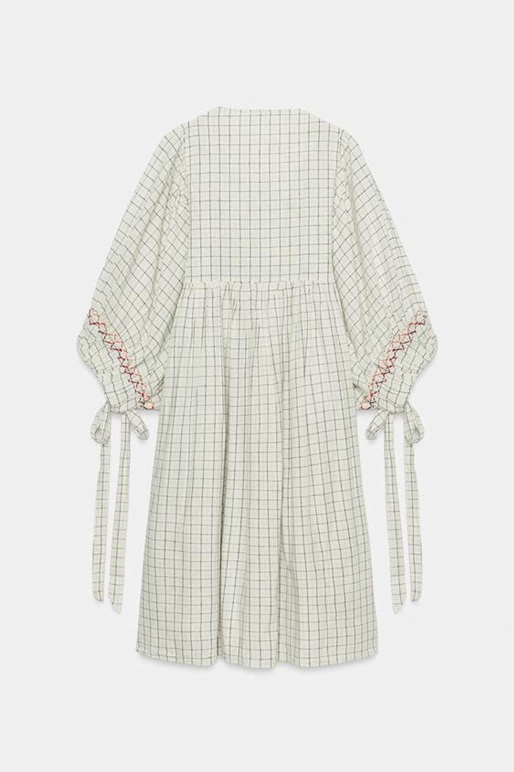 ZARA ПЛАТЬЕ МИДИ ИЗ СМЕСОВОГО ЛЬНА — ZW COLLECTION, РАЗНОЦВЕТНЫЙ