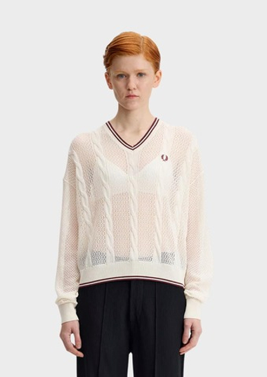 Джемпер FRED PERRY Mesh Cable Knit Jumper