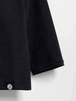 Черный лонгслив оверсайз для мальчика