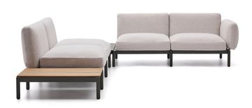 Sorells La Forma Уличный модульный 4-местный угловой диван бежевый со столиком
