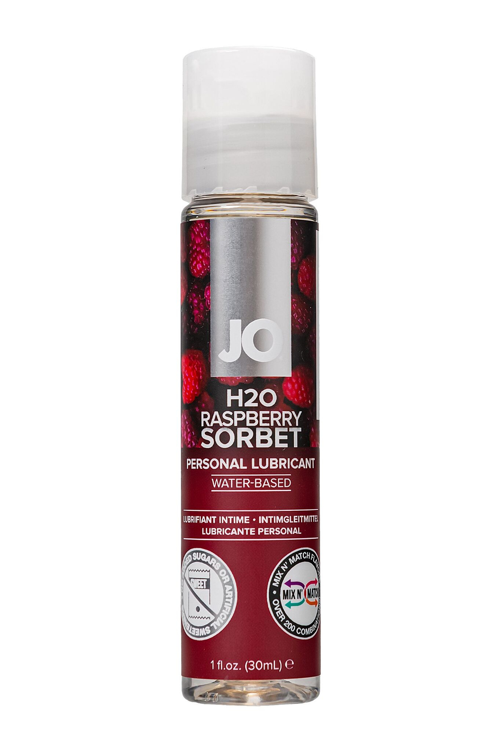 Смазка с ароматом малинового щербета JO Flavored Raspberry Sorbet - 30 мл.