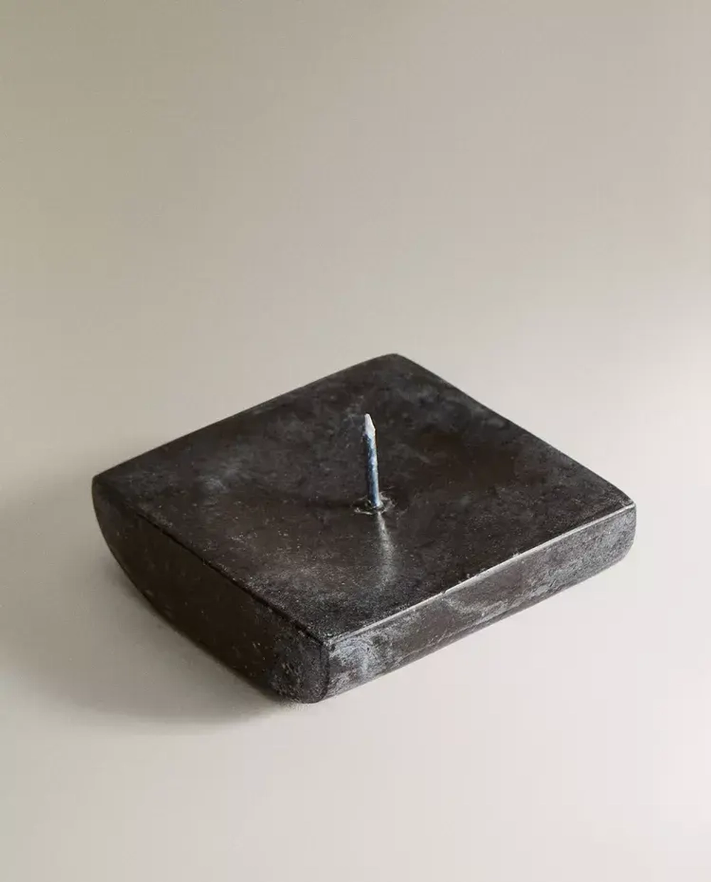 ZARA HOME МРАМОРНЫЙ ПОДСВЕЧНИК, ЧЕРНЫЙ