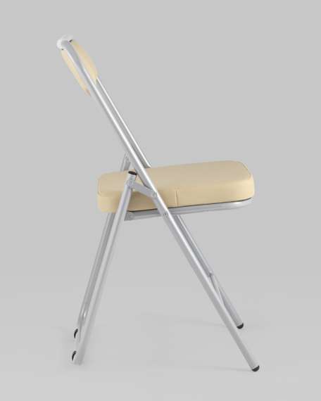 складной Джонни экокожа кремовый каркас металлик