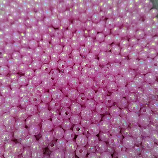 Бусины 6 мм ПЕРЛАМУТР (Розовый туман) - 15 грамм