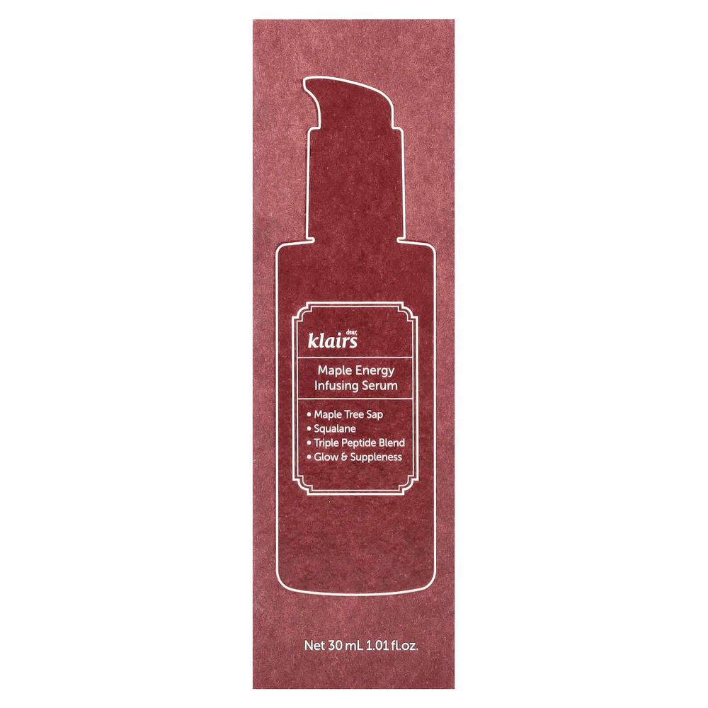Dear, Klairs, Кленовая энергетическая сыворотка, 30 мл (1,01 жидк. унц.)