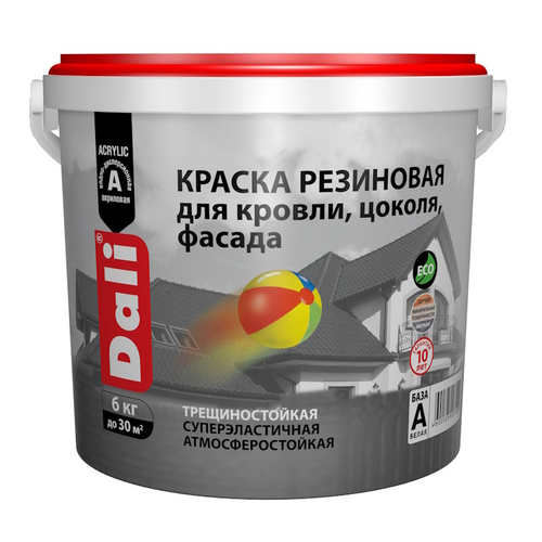 Краска резиновая д/кровли/цоколя/фасада  DALI слоновая кость  3кг (Рогнеда)