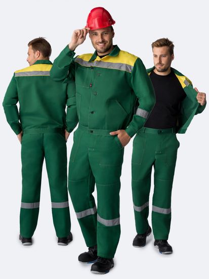 Костюм "Лигор-1" СОП У. брюки (зеленый/желтый)