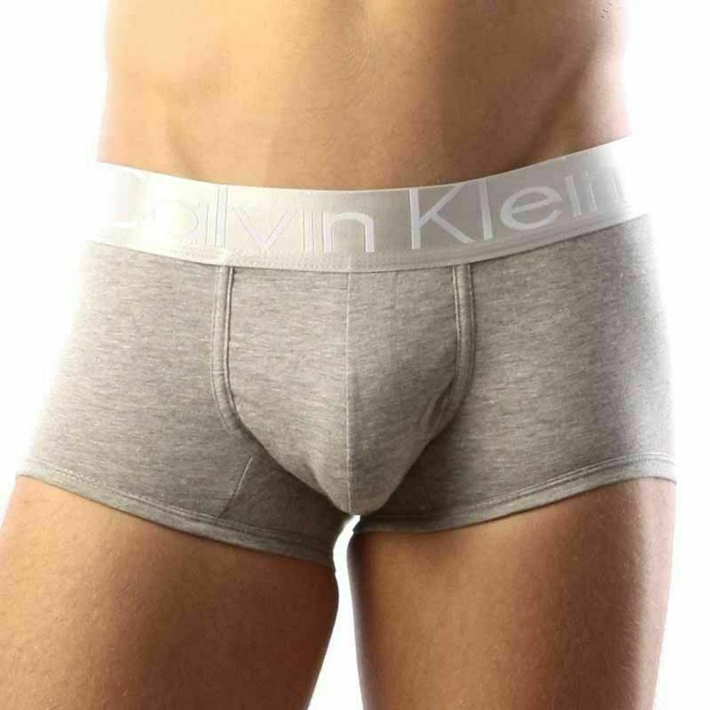 Мужские трусы хипсы серые Calvin Klein Mens Steel Gray CK01105