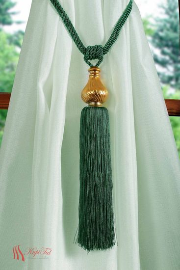 Подхваты-кисти для штор 2шт. изумруд