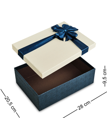 WG-48/2-A Коробка подарочная «Прямоугольник» цв.син/бел