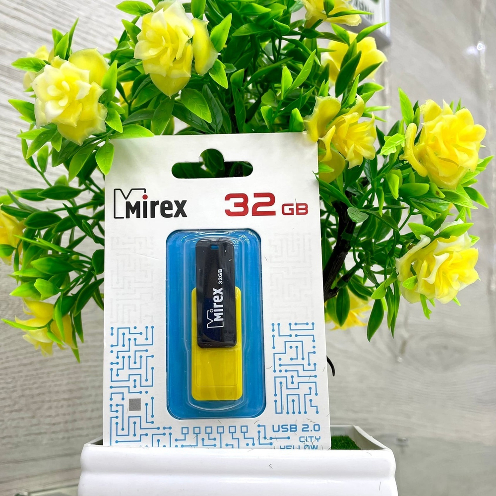 USB Флешка 32GB Mirex CITY, USB 2.0, желтая