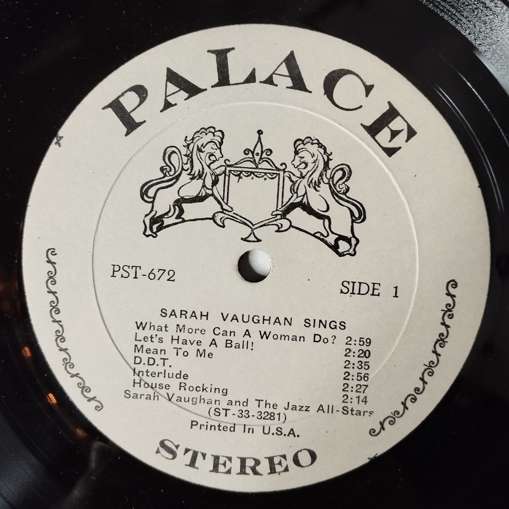 Винтажная виниловая пластинка LP Sarah Vaughan and other Jazz Stars (USA 1964)
