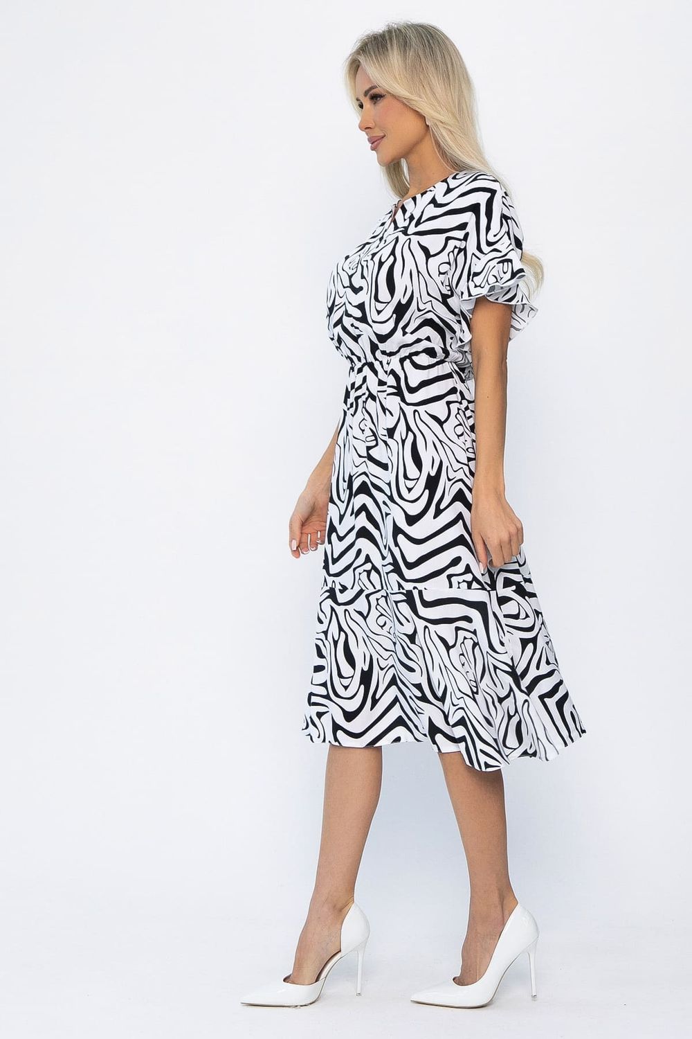 Платье Кристи (черно-белое) П13871-35М LT Collection