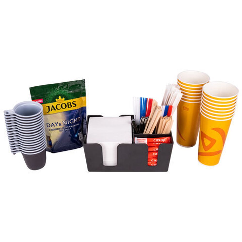 Подставка органайзер барный (шесть отделений) для салфеток, сахара, размешивателей, зубочисток, трубочек, ложечек, LAIMA, 608100