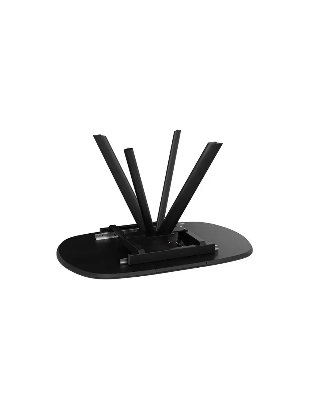 Стол кухонный Черный муар мрамор 100(135)х90х76 см