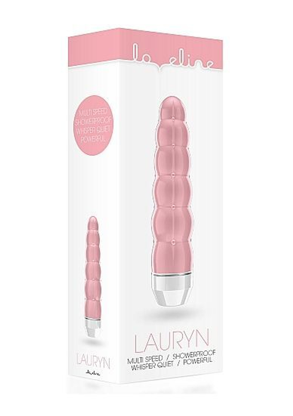 Розовый фигурный вибратор Lauryn - 15 см.