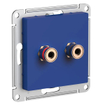 ATLASDESIGN АУДИОРОЗЕТКА двойная, АКВАМАРИН