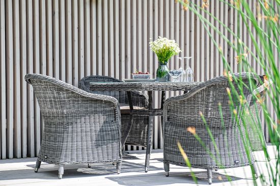 "Фредо" обеденная группа плетеная, цвет графит