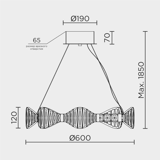 Подвесная люстра MODELUX ML.785.600 CP