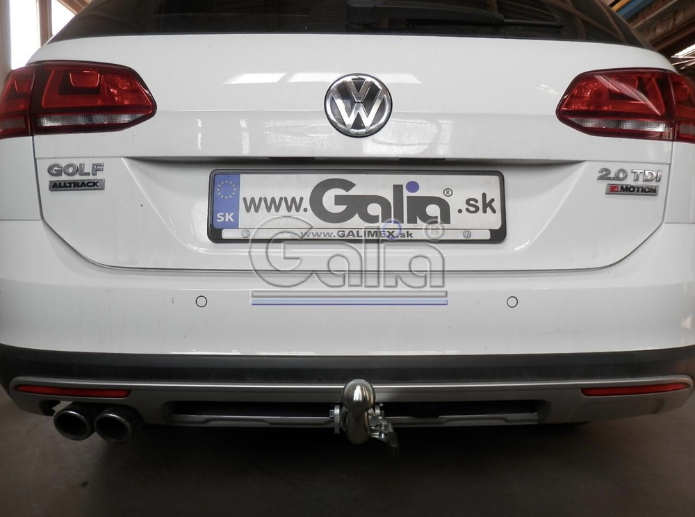 Фаркоп оцинкованный Galia V073A для Volkswagen Golf VII универсал 2WD/4WD 2013-(паспорт и сертификат в комплекте)(без электрики)