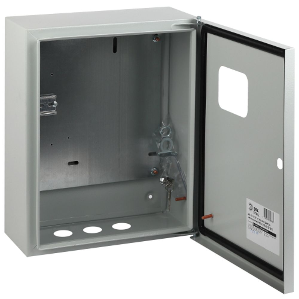 Корпус металлический навесной ЭРА SIMPLE ЩУ-3-1-0 (395x310x155) IP54 У2 серый | Корпуса металлические учетно-распределительные