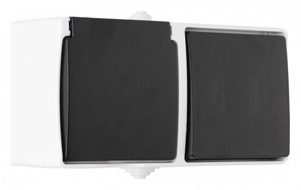 Блок с выключателями одноклавишными влагозащищенными Arte Milano am-309 309.52-1.grey