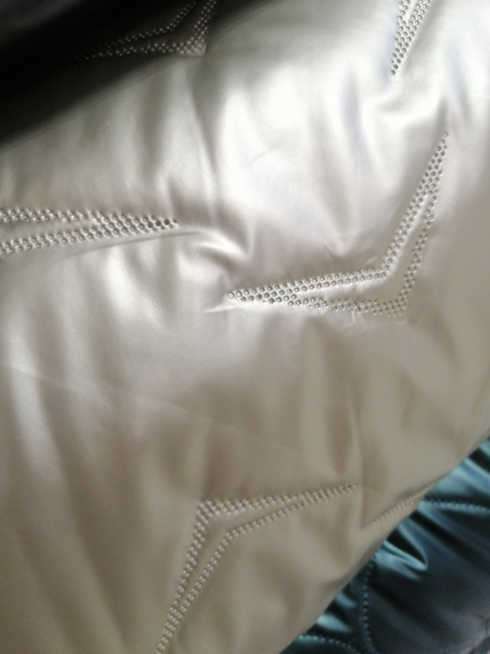 Стежка (курточная/термостежка/под "кожу"). Принт- Черточки, графит