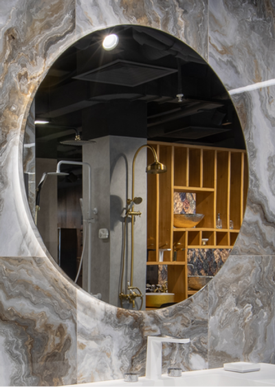 Зеркало LED подсветка сенсор круглое с тыльной подсветкой 80 см Armadi Art Rombo 545-80