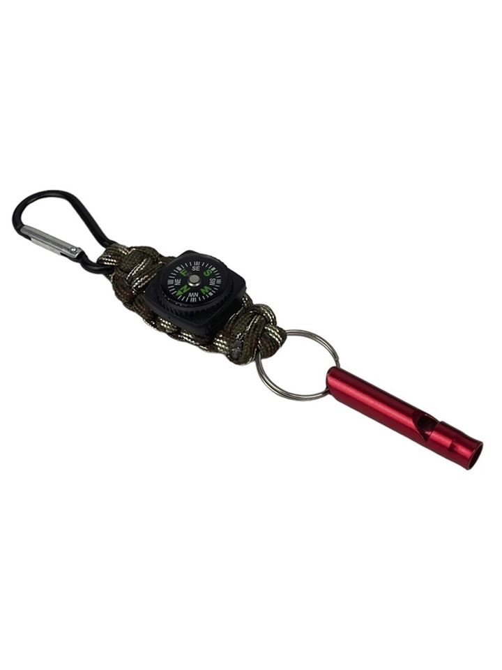 Брелок многофункциональный из паракорда со свистком и компасом
