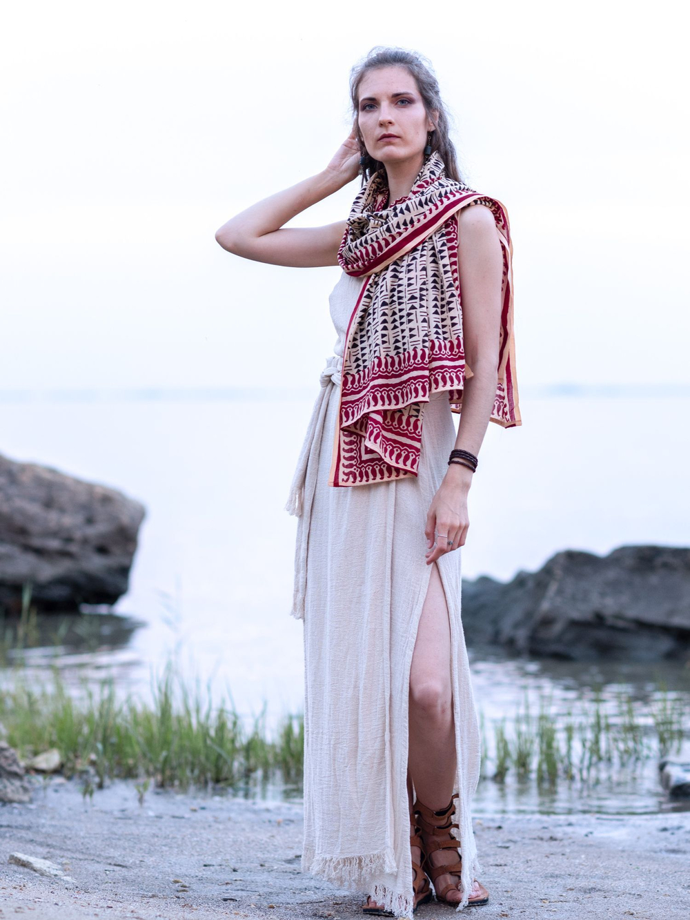 Легкий шарф-платок