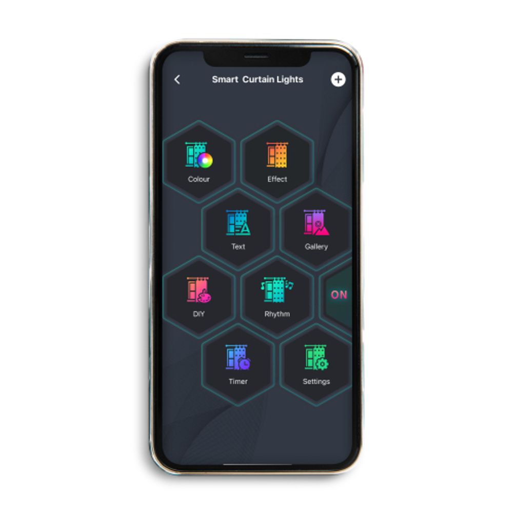 Светодиодная новогодняя гирлянда ЭРА ERASG -02 умная занавес RGB 2*2 м управление через мобильное приложение | Гирлянды