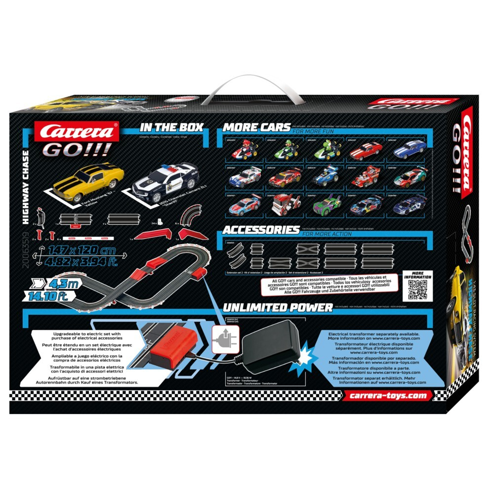 Carrera GO!!! - Автотрек 4,3м Highway Chase + 2 машинки 63519 / артикул   63519  / GTIN 4007486635197