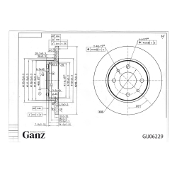 Диск тормозной GANZ передний с покрытием ВАЗ 2108-15 R-13 Арт.: GIJ06229
