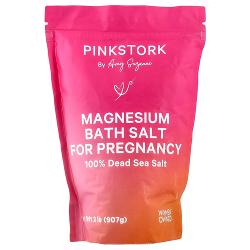 Pink Stork, магниевая соль для ванн для беременных, 907 г (2 фунта)